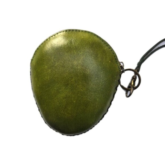 New Green Genuine Leather Handmade Alien Coin Purse Wristlet Key Case - Picture 4 of 4